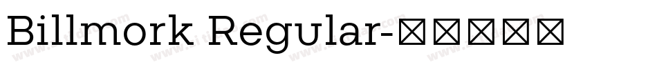 Billmork Regular字体转换